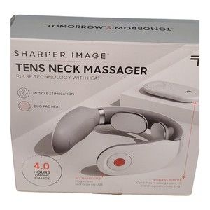 Sharper Image Tens Neck Massager  Pulse Technology W/Heat & W/Wireless Remote